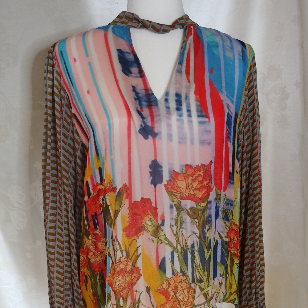 Anthropologie Conditions Apply Retro Peasant top S